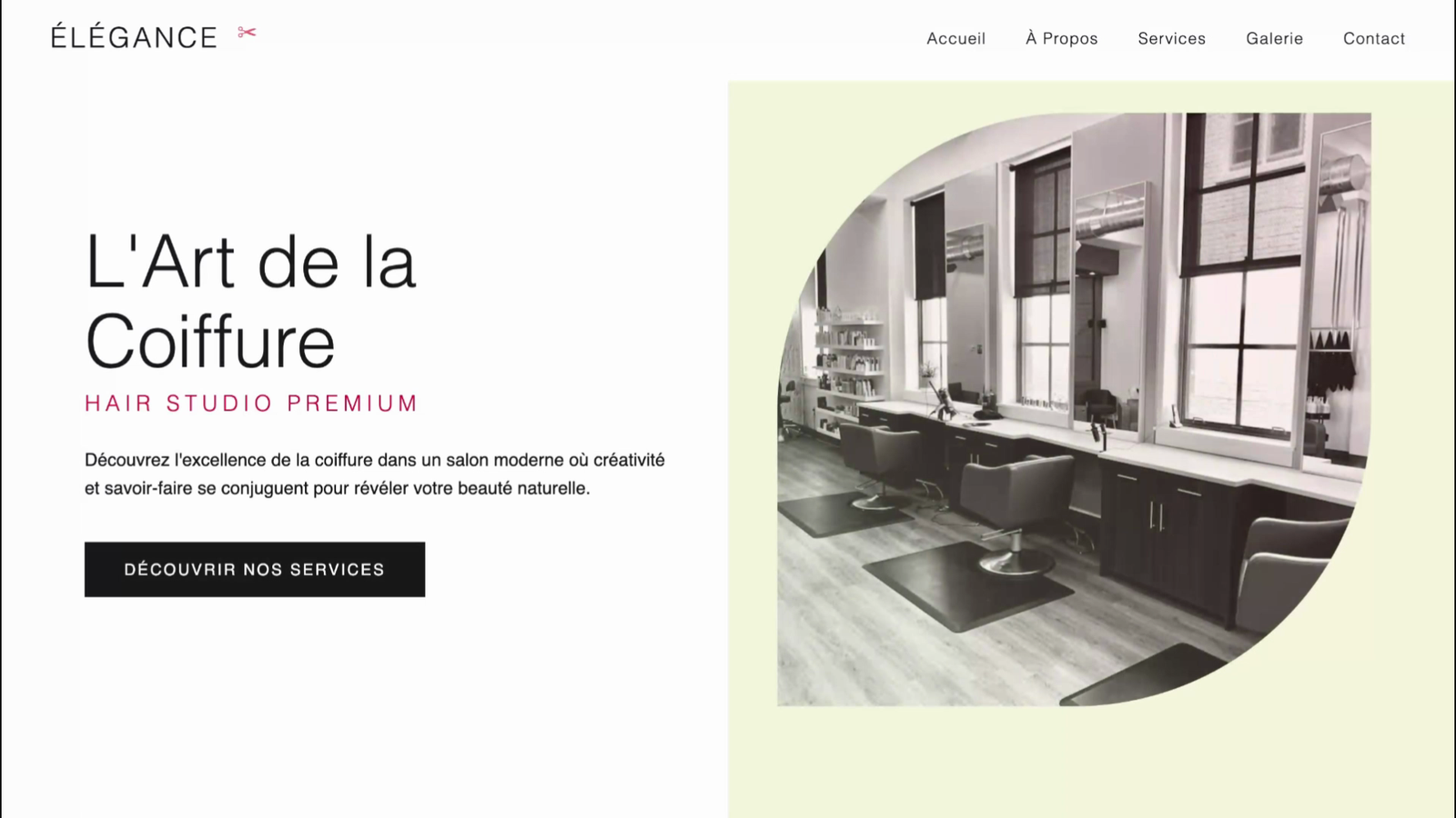 Template Coiffure - Aperçu